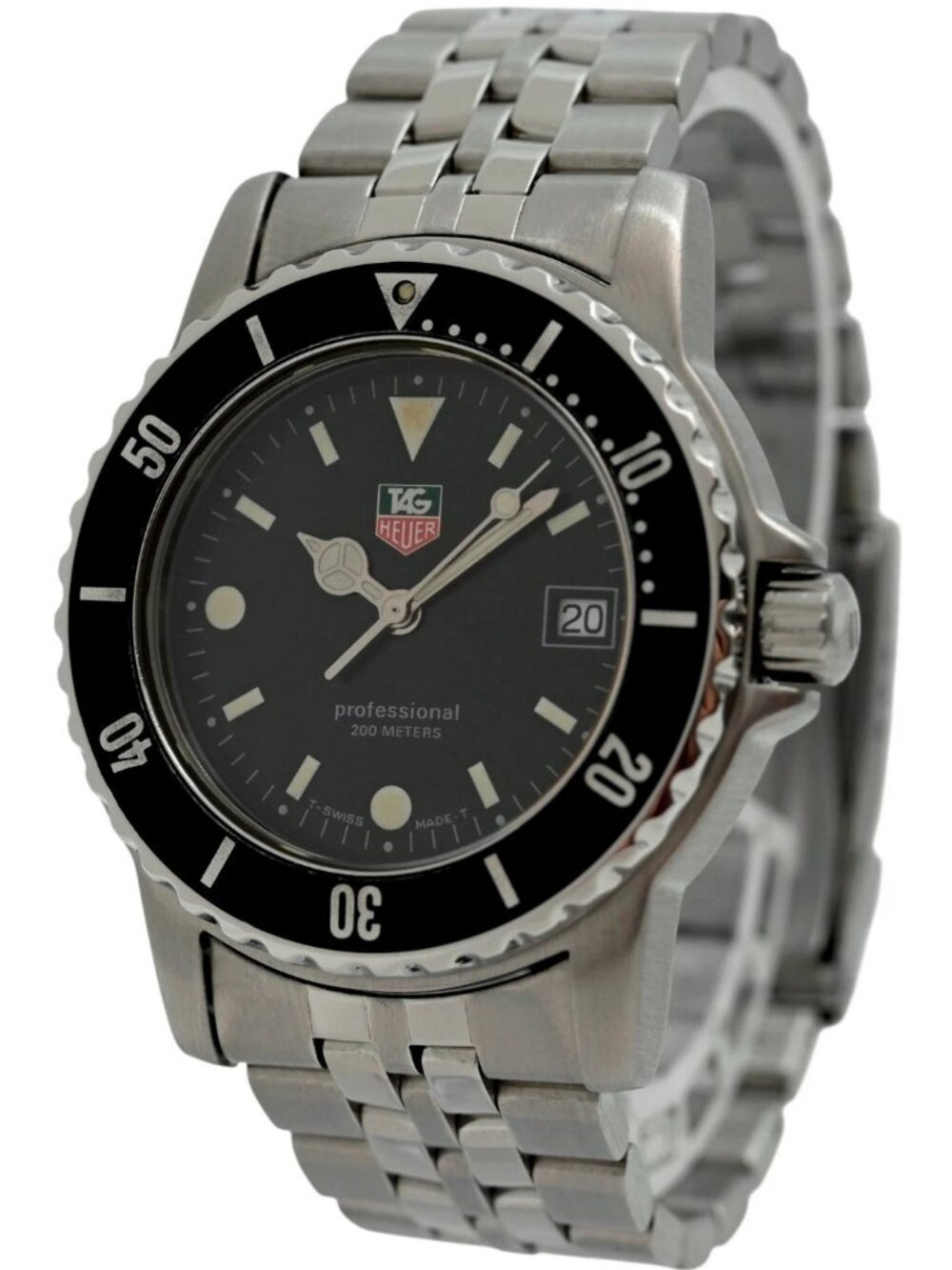 Tag Heuer 37mm Men's 1500 Series Black Dial Swiss SS Watch! Ref: WD1210-G-20!